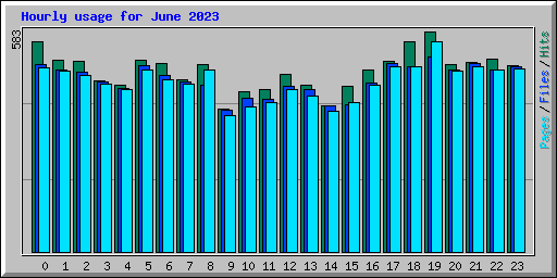 Hourly usage for June 2023