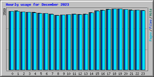 Hourly usage for December 2023